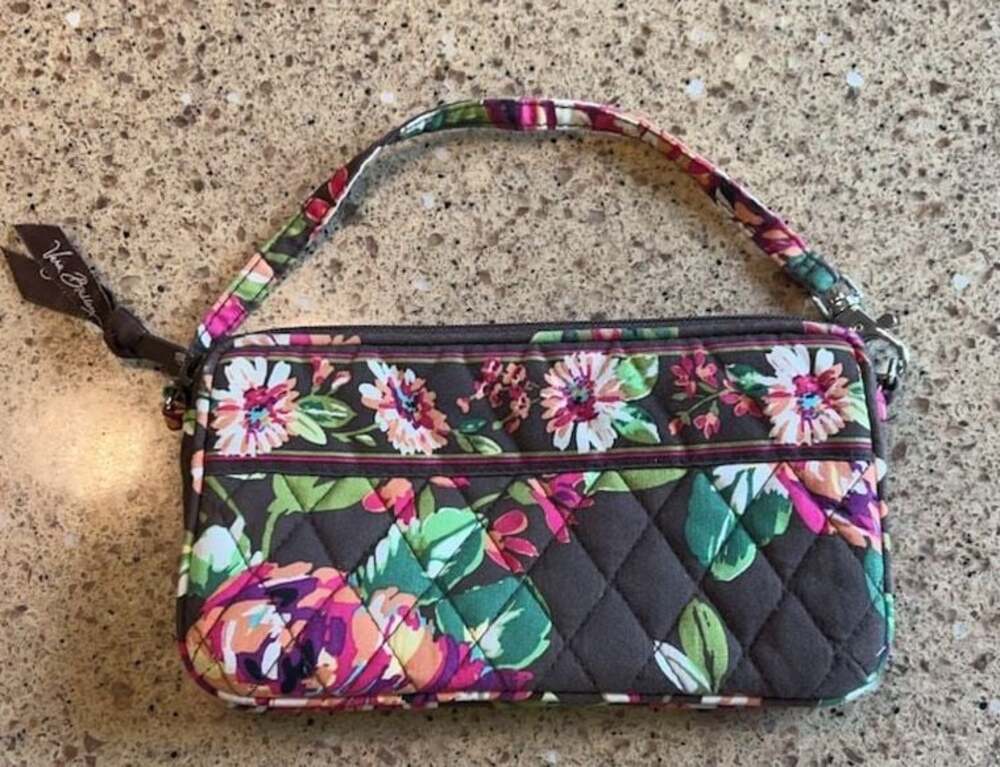 Vera Bradley brown floral zippered wristlet, 8“ x 4“ x 2“ - Picture 3 of 6